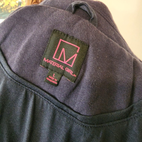 Material Girl Navy Blue Poncho Vest Size Large - Picture 5 of 10